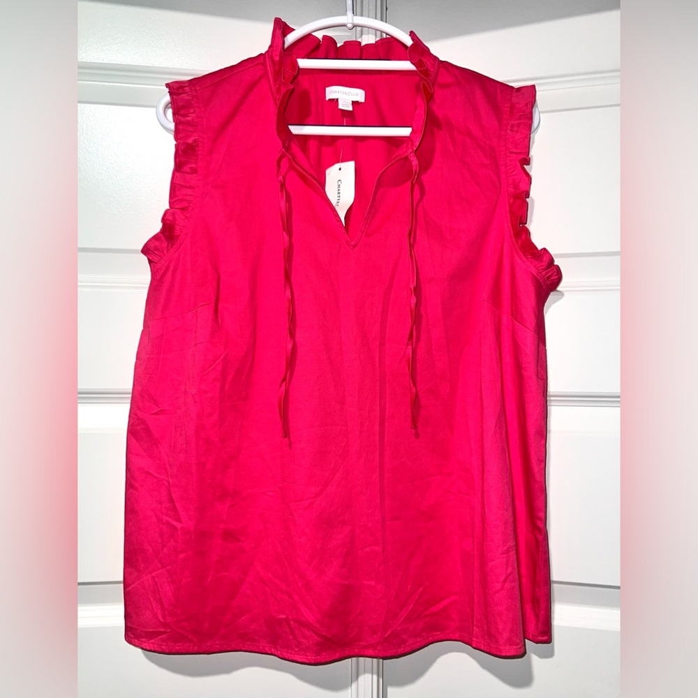 Charter Club Women's Pink Sleeveless Top